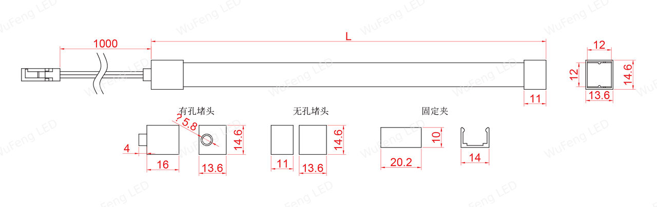 12×12单面发光硅胶软灯条 3