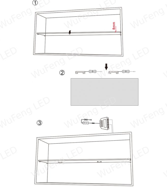 Glass Clip Shelf Light 5