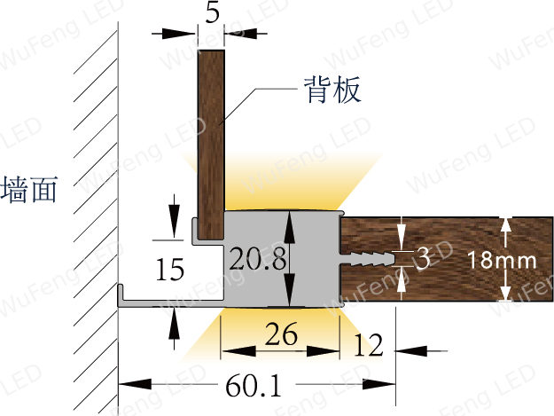 双面发光吊柜底灯（可带手扫感应） 7