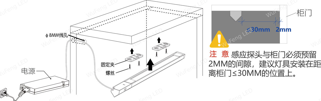 门控感应抽屉灯 2