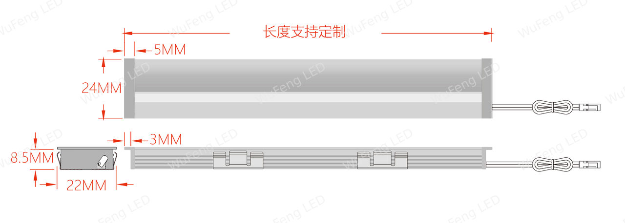 嵌入式斜发光线条灯 3