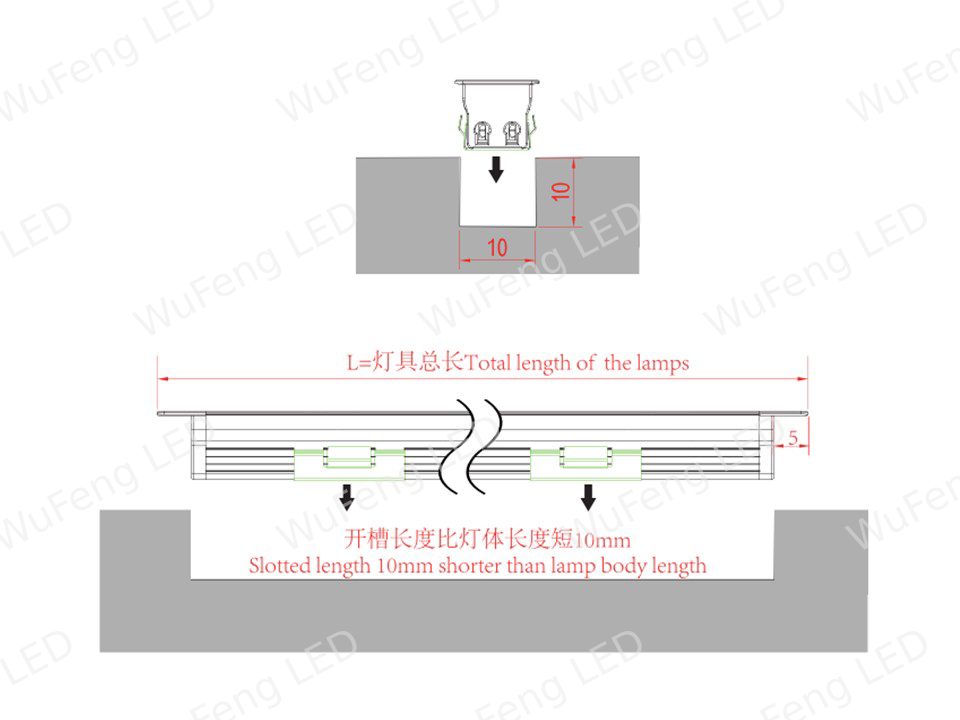 Einbau‑lötfreie ultraschmale Linearleuchte 3