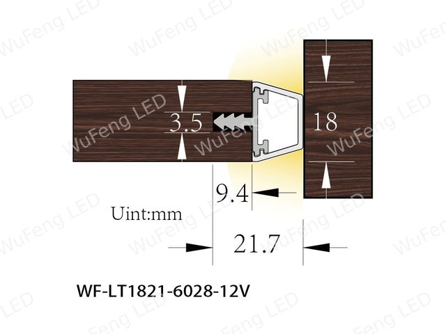 Rear-mounted Dual-side Lighting LED Shelf Light 3